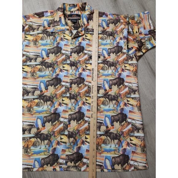 Vintage Yellowstone General Stores Button Up Shirt‎ Short Sleeve Mens Large - Picture 9 of 9